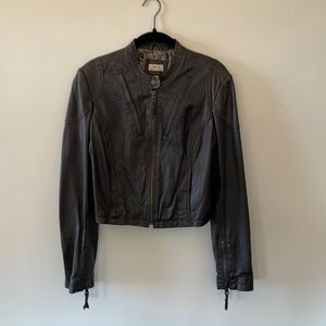 June leather bomber jacket